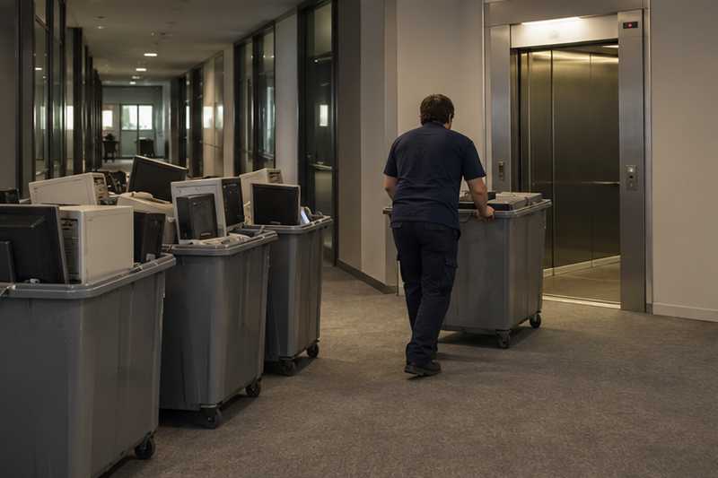 Postes informatiques en bacs roulants scellés, Marseille 2e, Euroméditerranée