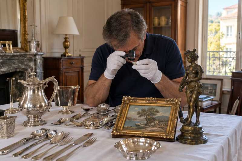 Argenterie et objets examinés avant reprise, Marseille 6e