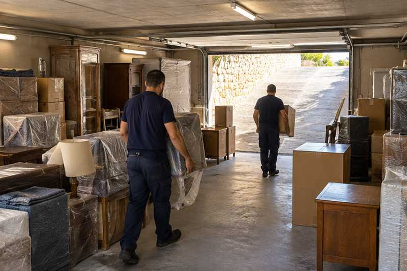 Sous-sol garage vidé de son mobilier stocké, Toulon, Siblas